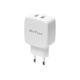 Φορτιστής δικτύου DeTech DE-33, 5V/2.4A, 220V, 2 x USB, λευκό - 40099