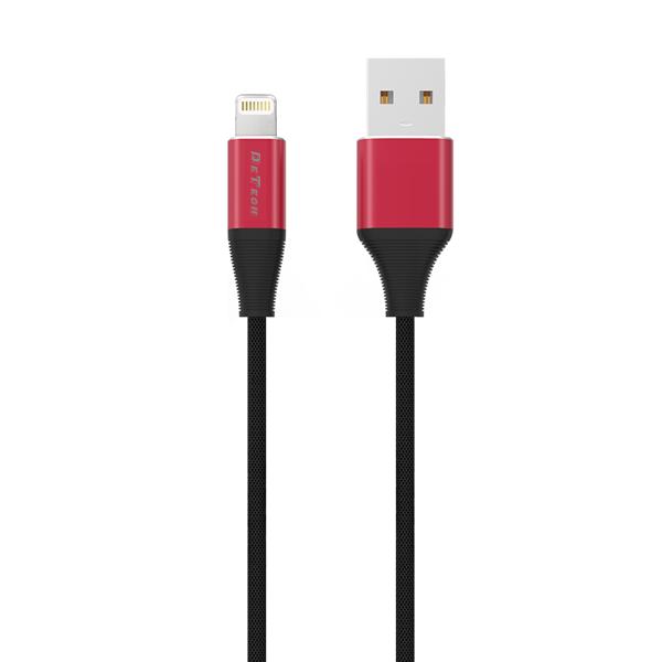 Кαλώδιο δεδομένων DeTech De-C22i, Lightning (iPhone 5/6/7 / SE), 1.0m, Μαυρο - 40104