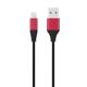 Кαλώδιο δεδομένων DeTech De-C22i, Lightning (iPhone 5/6/7 / SE), 1.0m, Μαυρο - 40104