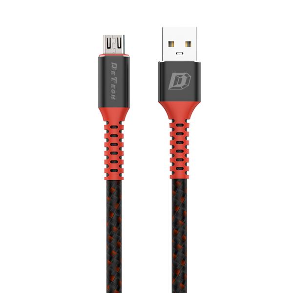 Kαλώδιο δεδομένων DeTech DE-C25M, Micro USB, 1.0m, Μαυρο - 40106