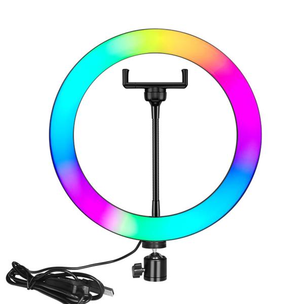 LED Ring light No brand M26, 26cm, RGB, 20W, Black - 40123