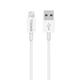 Кαλώδιο δεδομένων Yookie CB1, Lightning, 2.0m, Λευκό - 40147