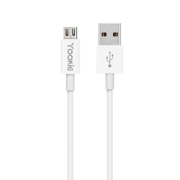 Kαλώδιο δεδομένων Yookie CB1, Micro USB, 3.0m, λευκό - 40149