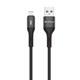 Kαλώδιο δεδομένων DeTech DE-C38C, Type-C, 1.0m, Μαυρο - 40199