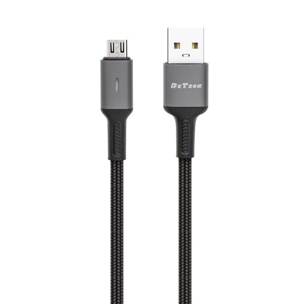 Kαλώδιο δεδομένων DeTech DE-C39M, Micro USB, 1.0m, Μαυρο - 40200
