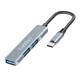 USB hub Earldom ET-HUB10, Type-C, 3 θύρες, USB 3.0, Γκρί - 40217