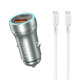 Φορτιστή αυτοκινήτου Earldom ES-CC29, 30W, USB QC3.0, PD, με καλώδιο Type-C PD, Αργυροειδής - 40351