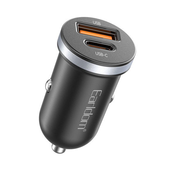 Φορτιστή αυτοκινήτου Earldom ES-CC27, 30W, USB, Type-C, Μαύρο - 40353