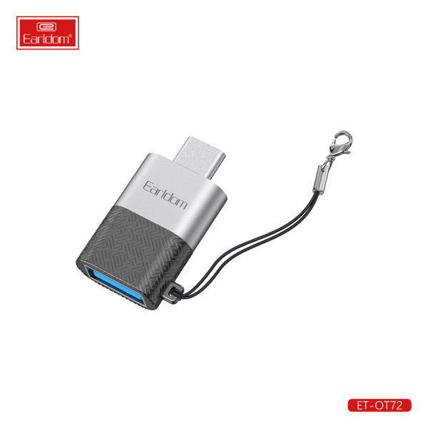 Adapter Earldom ET-OT72, USB (F) to Type-C, OTG, Black - 40366