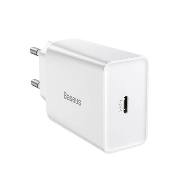 Network charger Baseus Speed Mini 1C, 20W, 1 x Type-C F, White - 40414