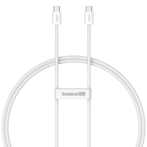 Data cable Baseus Superior 2, Type-C - Type-C, 100W, PD, 2.0m, White - 40420