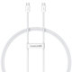 Data cable Baseus Superior 2, Type-C - Type-C, 30W, PD, 1.0m, White - 40422