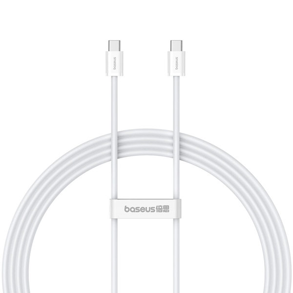Data cable Baseus Superior 2, Type-C - Type-C, 30W, PD, 2.0m, White - 40423
