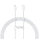 Data cable Baseus Superior 2, Type-C - Type-C, 30W, PD, 2.0m, White - 40423