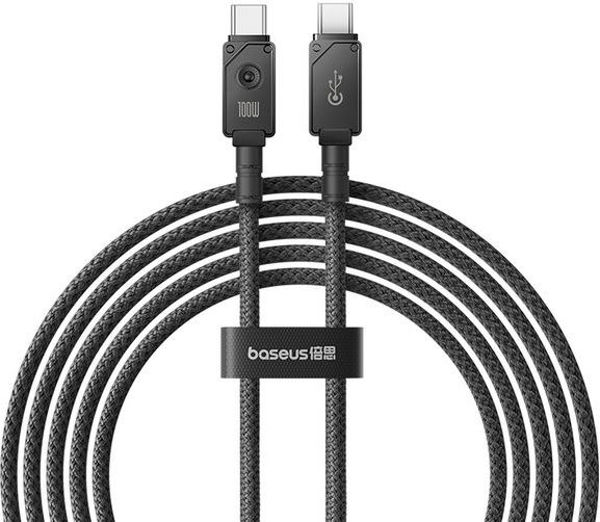 Data cable Baseus Unbreakable, Type-C - Type-C, 100W, PD, 1.0m, Black - 40424