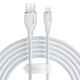 Data cable Baseus Pudding, Lightning, 1.2m, White - 40428