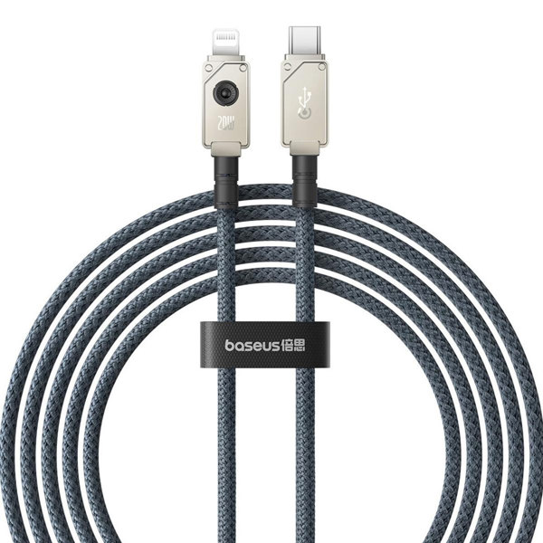 Data cable Baseus Unbreakable, Type-C - Lightning, 20W, 1.0m, Black - 40437