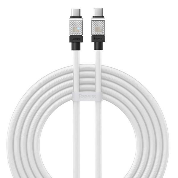Data cable Baseus CoolPlay, Type-C - Type-C, 100W, PD, 2.0m, White - 40444