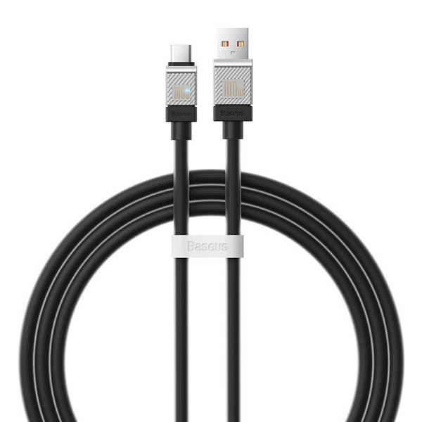 Data cable Baseus CoolPlay, Type-C, 100W, 1.0m, Black - 40445