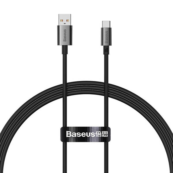 Data cable Baseus Superior, Type-C, 100W, 1.0m, Black - 40449