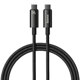 Data cable Baseus Tungsten Gold, Type-C - Type-C, 240W, 2.0m, Black - 40456