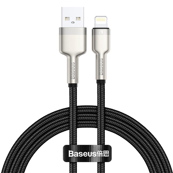 Data cable Baseus Cafule, Lightning, 1.0m, Black - 40473