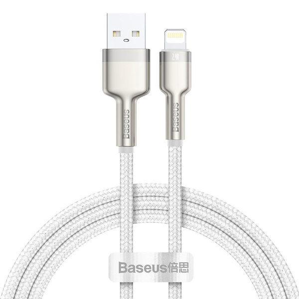 Data cable Baseus Cafule, Lightning, 1.0m, White - 40474
