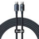 Data cable Baseus Crystal Shine, Type-C - Type-C, 100W, PD, 1.2m, Black - 40489