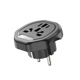 Αντάπτορας Earldom ES-SC26, UK/US/AU to EU Schuko, 250V, Universal, Μαυρο - 40523