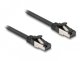 Delock Delock RJ45 Flachband Patchkabel Stecker zu Stecker Cat.8.1 flexibel 0,25 m schwarz