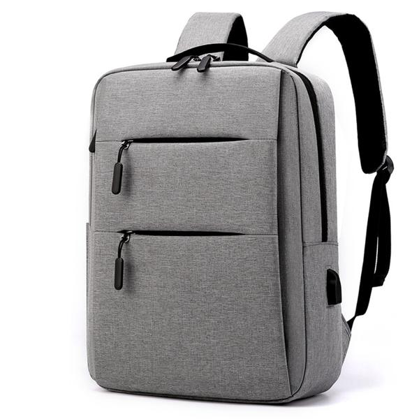 Laptop backpack No brand BP-03, 15.6", Γκρί - 45289