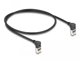 Καλώδιο Delock RJ45 Cat.6A S/FTP Slim γωνιακό 0,5 μ., μαύρο