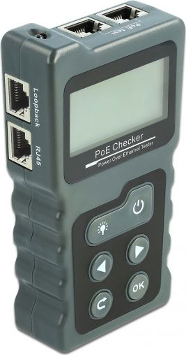 Delock Tester Καλωδίων LCD για RJ45, PoE και DC (63110)