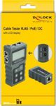 Delock Tester Καλωδίων LCD για RJ45, PoE και DC (63110)