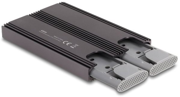 Εξωτερική Θήκη USB Type-C Dual Combo για 2 x SSD M.2 NVMe PCIe ή SATA - Χωρίς Εργαλεία