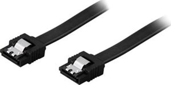 Deltaco SATA - SATA, 0.5m, Czarny (Deltaco SATA III kabel Han-Han - 50cm)