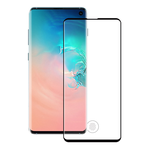 Fullscreen tempered glass No brand, Για Samsung Galaxy S10 Plus, 6D, Full glue, 0.3mm, Μαυρο - 52523