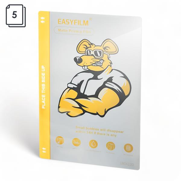 Protective film sheet No brand, Hydrogel, 5pcs, For plotter, TPU, Anti-Spy, Matte, 180um, 120x180mm - 52743