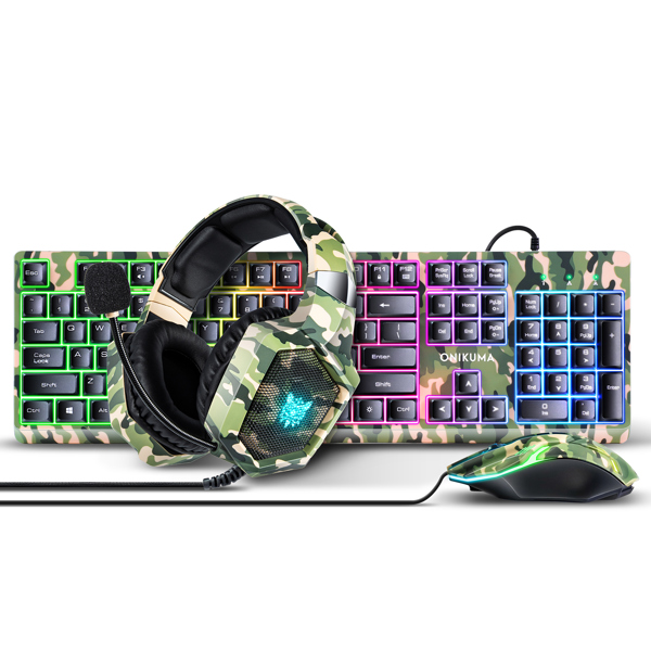 Ενσύρματο Σετ Gaming Onikuma TZ3003, Πράσινος- 6153