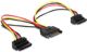 Delock SATA 15-pin - SATA 15-pin x2, 0.15m, Wielokolorowy (60128)