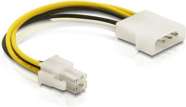 Delock Molex - ATX/EPS 4pin, 0.15μ, Κίτρινο (82391)