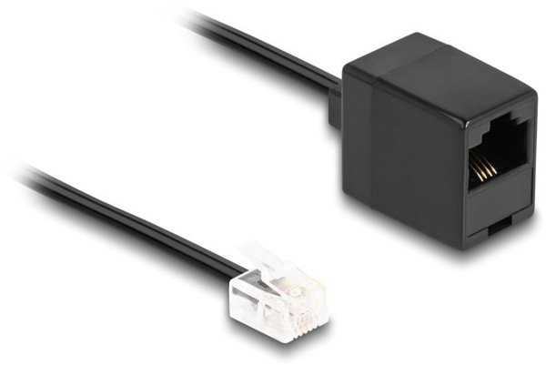 Delock Τηλεφωνικό Καλώδιο RJ11 σε RJ45, Μαύρο, 3m