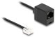 Delock Τηλεφωνικό Καλώδιο RJ11 σε RJ45, Μαύρο, 3m