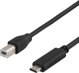 DELTACO - USB-kabel - USB Type B (han) til USB-C (han) - USB 2.0 - 1 m - sort