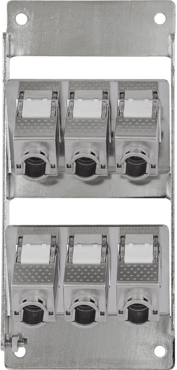 Delock Verteilerkasten 6-Port Cat.6A, Επιτοίχιος/Ράγας DIN με Keystone Modules
