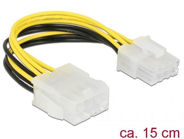 Delock ATX/EPS 8-pin - ATX/EPS 8-pin, 0.15m, Zolty