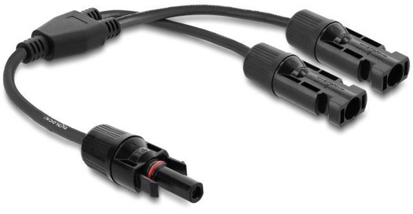 DELOCK DL4 Solar Splitter Kabel 2xST > 1xBU 30cm schwarz