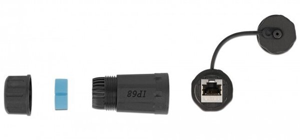 Delock RJ45 Coupler Cat 6A, Αδιάβροχος IP68, Jack to Jack, Θωρακισμένος Σύνδεσμος Δικτύου
