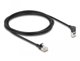 Delock Καλώδιο Δικτύου RJ45 Cat.6A S/FTP Slim 2 m Μαύρο Γωνιακό 90°/Ίσιο