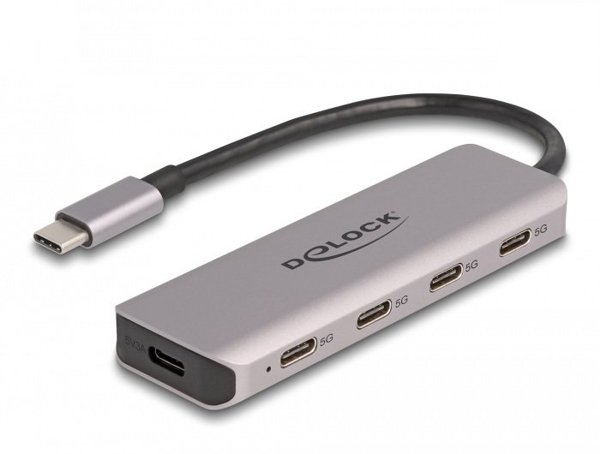Delock Delock - Hub - 5 Gbps, with USB-C connector - 4 x USB-C 3.2 Gen 1 - Desktop